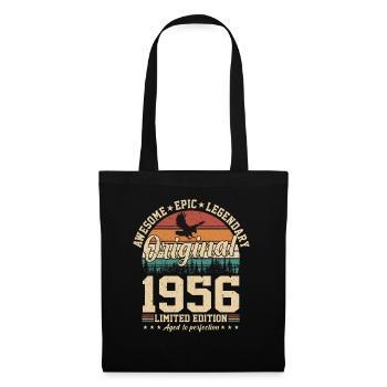 68 Anniversaire Millésime 1956 Rétro - Sac en tissu - noir - Devant