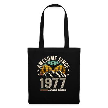 Joie d'anniversaire vintage 1977 - Sac en tissu - noir - Devant