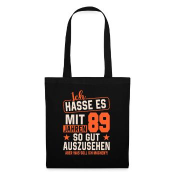 Legendärer 89. Geburtstag - Stoffbeutel - Schwarz - Vorne