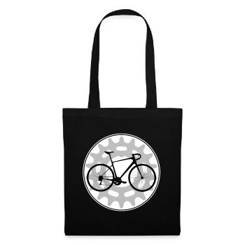 Road bike print for road cyclists and cyclists - Tote Bag - black - Front