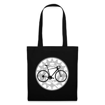 Road bike print for road cyclists and cyclists - Tote Bag - black - Front