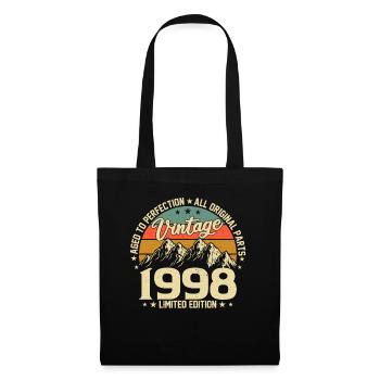 Né en 1998 - Trésor de légende vintage - Sac en tissu - noir - Devant