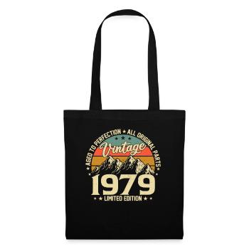 Jahrgang 1979 Legenden - Stoffbeutel - Schwarz - Vorne