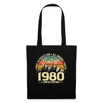 Anniversaire des années 1980 - Sac en tissu - noir - Devant