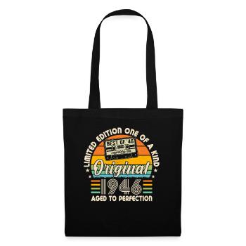 Anniversaire vintage 1946 - Sac en tissu - noir - Devant