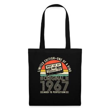 1967 Anniversaire Né en 1967 vintage Rétro. Editio - Sac en tissu - noir - Devant