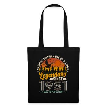 1951 Anniversaire Né en 1951 vintage Rétro. Editio - Sac en tissu - noir - Devant