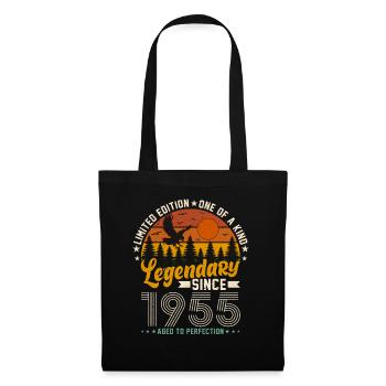 1955 Vintage Retro Jubiläumsgeschenk - Stoffbeutel - Schwarz - Vorne