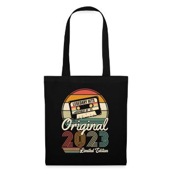 Eleganter Vintage: 2023 Retro Geschenk 2023 - Stoffbeutel - Schwarz - Vorne