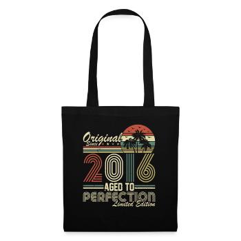 2016 Geburtstag 2016 Geboren im Jahr 2016 Geburtstag - Stoffbeutel - Schwarz - Vorne