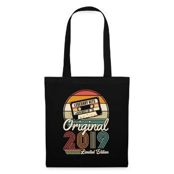 Original 2019 Vintage Vintage Retro Birthday - Sac en tissu - noir - Devant