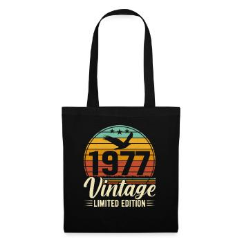 1977 Vintage anniversaire rétro Design - Sac en tissu - noir - Devant