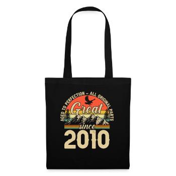 Vintage 2010 aged to perfection - Tote Bag - black - Front