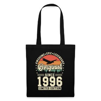 1996 Geburtstagsgeschenk 1996 Jahrgang 1996 Geschenk - Stoffbeutel - Schwarz - Vorne