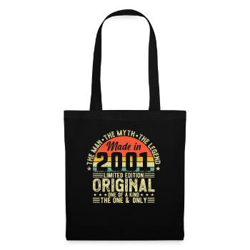 Vintage 2001 Birthday Gift - Tote Bag - black - Front