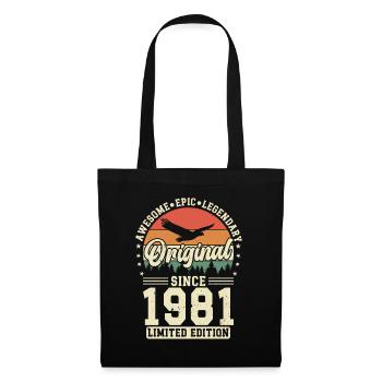Unique 1981 Vintage Birthday Design Retro - Tote Bag - black - Front