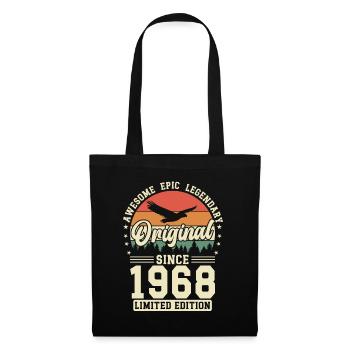 Kreatives Vintage 1968 Jahrgang Retro Design - Stoffbeutel - Schwarz - Vorne