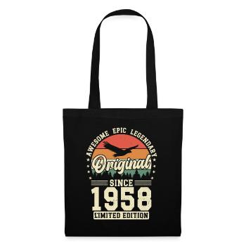 Genuine 1958 Vintage Vintage Retro Gift Idea - Tote Bag - black - Front