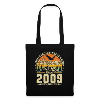 Millésime 2009 : Cadeau d’anniversaire légendaire - Sac en tissu - noir - Devant