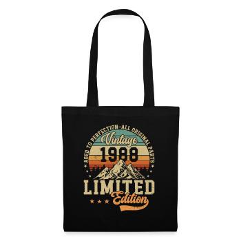 Vintage 1988 - Retro Birthday Gift Idea - Stoffbeutel - Schwarz - Vorne