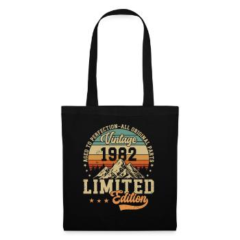 Vintage 1982 - Retro Birthday Gift - Stoffbeutel - Schwarz - Vorne
