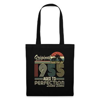 Vintage légende 1955 anniversaire Tee - Sac en tissu - noir - Devant