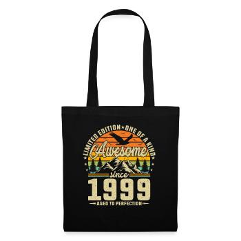 Vintage 1999 Birthday Tee - Stoffbeutel - Schwarz - Vorne