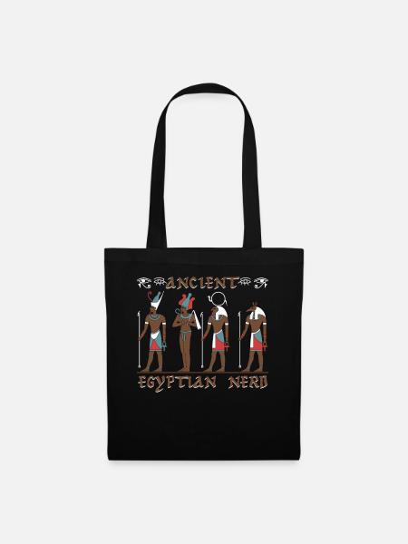 Altägyptischer Nerd - Stoffbeutel - Schwarz