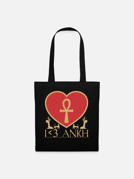 I <3 Ankh - Stoffbeutel - Schwarz