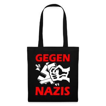 Contre le poing des nazis - Sac en tissu - noir - Devant