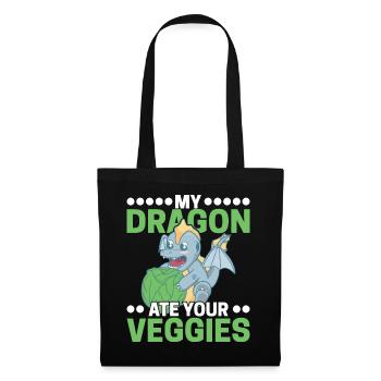 My dragon ate your veggies - Tote Bag - black - Front