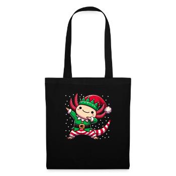 Christmas Axolotl Elf Funny Axolotl Lover - Tote Bag - black - Front