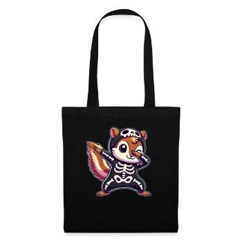 Halloween Skeleton Cute Chipmunk - Tote Bag - black - Front