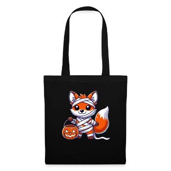 Fox Halloween Mummy Kids Women Men Fox - Tote Bag - black - Front