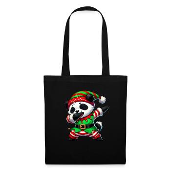 Christmas Panda Elf Funny Panda Lover - Tote Bag - black - Front
