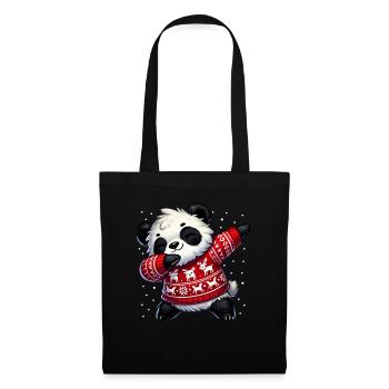Noël Panda Noël laid - Sac en tissu - noir - Devant