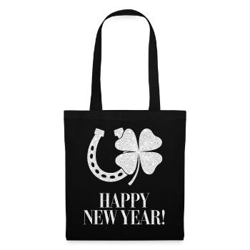 Shamrock Horseshoe New Year's Eve New Year Lucky Charm - Tote Bag - black - Front
