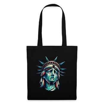 Larmes de la Liberté – Œuvre d’art de la Statue de la Liberté - Sac en tissu - noir - Devant