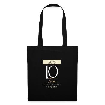 10 ans d’anniversaire d’être génial 2015 Cadeau - Sac en tissu - noir - Devant