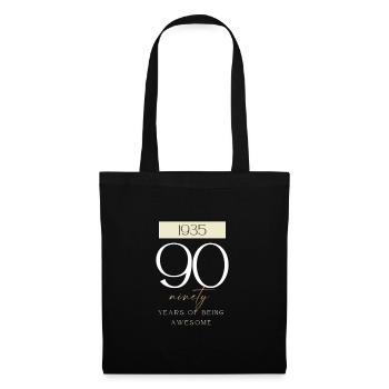 90th birthday years of being awesome 1935 gift - Tote Bag - black - Front