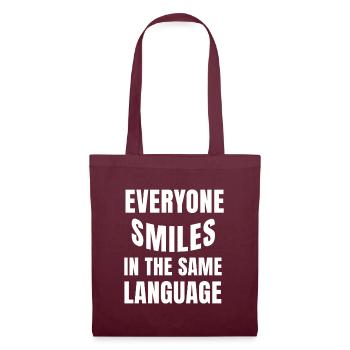 Le sourire relie l’humanité - Sac en tissu - bordeaux - Devant