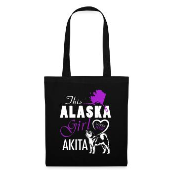 This Alaska Girl Loves Her Akita - Tote Bag - black - Front