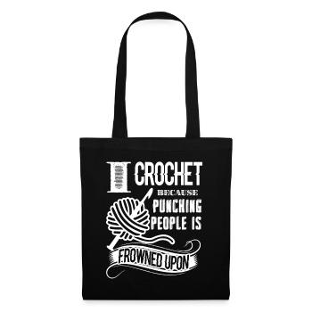 Crocheting I Crochet - Tote Bag - black - Front