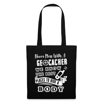 Geocaching Never Mess With Geocacher - Tote Bag - black - Front
