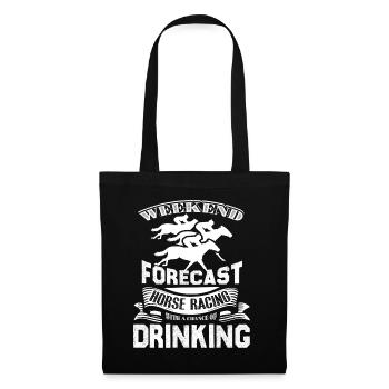 Horse Racing Weekend Forecast - Tote Bag - black - Front