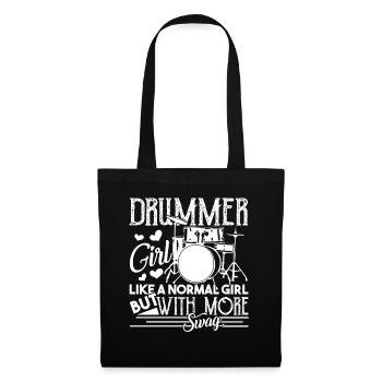 Drummer Girl Like Normal Girl - Tote Bag - black - Front