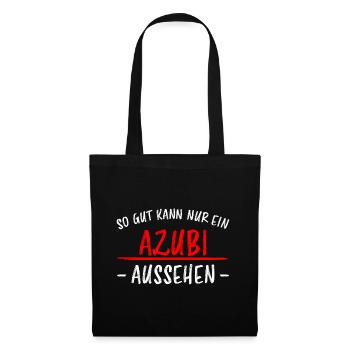 Azubi Witz Spruch Lehrling Auszubildende Geschenk - Stoffbeutel - Schwarz - Vorne