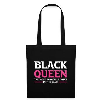 Femme noire Reine des échecs Droits des femmes - Sac en tissu - noir - Devant