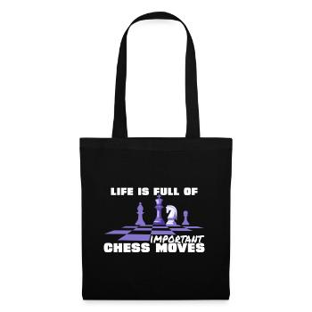 Life is chess - Tote Bag - black - Front