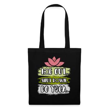 Logout Shutdown Do Yoga - Tote Bag - black - Front
